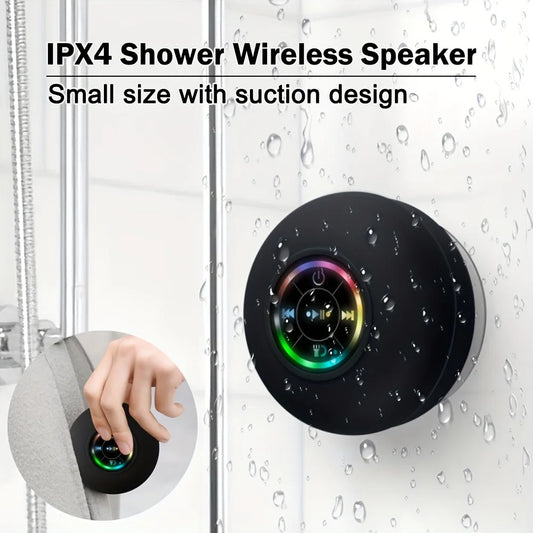 Ultimate Waterproof Bluetooth Speaker with Strong Suction Cup - Perfect Portable Sound for Bathroom & Outdoor Adventures!
