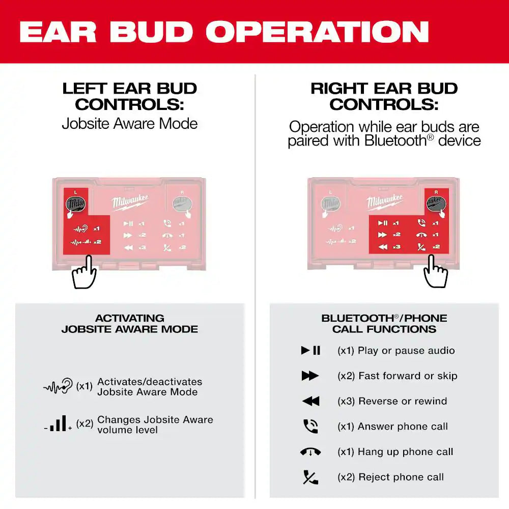 Ultimate REDLITHIUM USB Bluetooth Jobsite Earbuds - Unmatched Sound & Convenience!