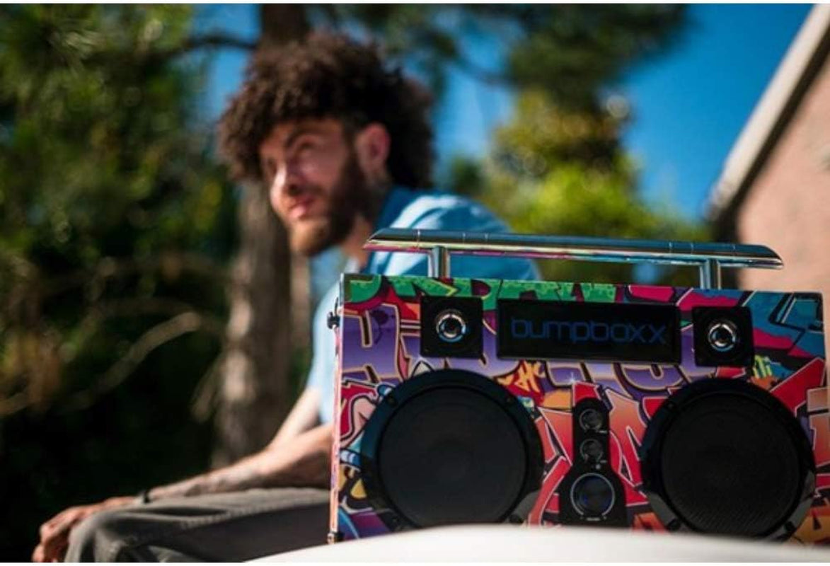Bumpin' Boombox Deluxe: The Graffiti-Sprayed Sound Machine That Rocks Your Socks Off and Charges Too!