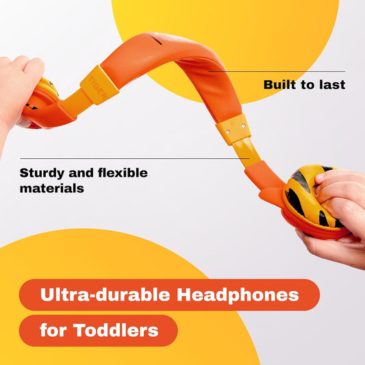 Tiny Ears Travel Tunes: Noise-Ninja Headphones for Little Jetsetters Aged 1-7 – Volume Limited for Peaceful Adventures!