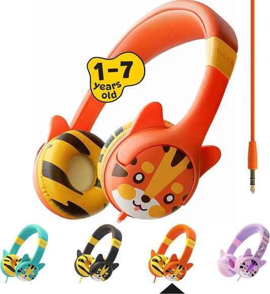 Tiny Ears Travel Tunes: Noise-Ninja Headphones for Little Jetsetters Aged 1-7 – Volume Limited for Peaceful Adventures!