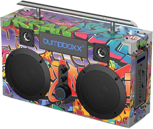 Bumpin' Boombox Deluxe: The Graffiti-Sprayed Sound Machine That Rocks Your Socks Off and Charges Too!